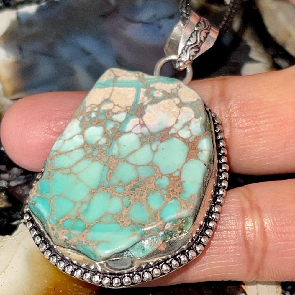 Sea Sediment Jasper Pendant 2 1/4” - Picture 5 of 14